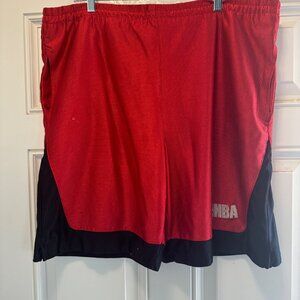 Men's NBA Elevation Drawstring Waistband Basketball Shorts Red & Black XL 3158